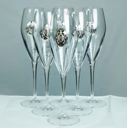 CG0021-Champagne Glass With Silver Detail Main Image